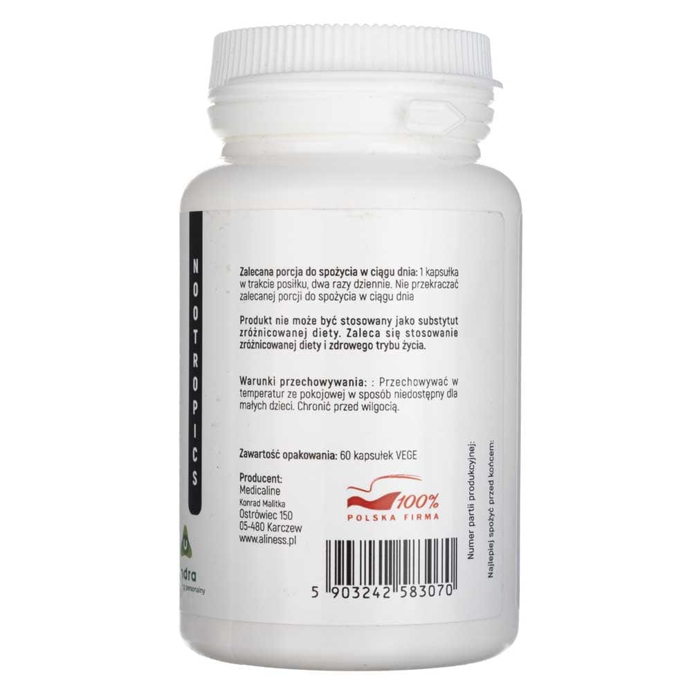 Aliness CDP Choline Cyticoline 250 mg - 60 Capsules