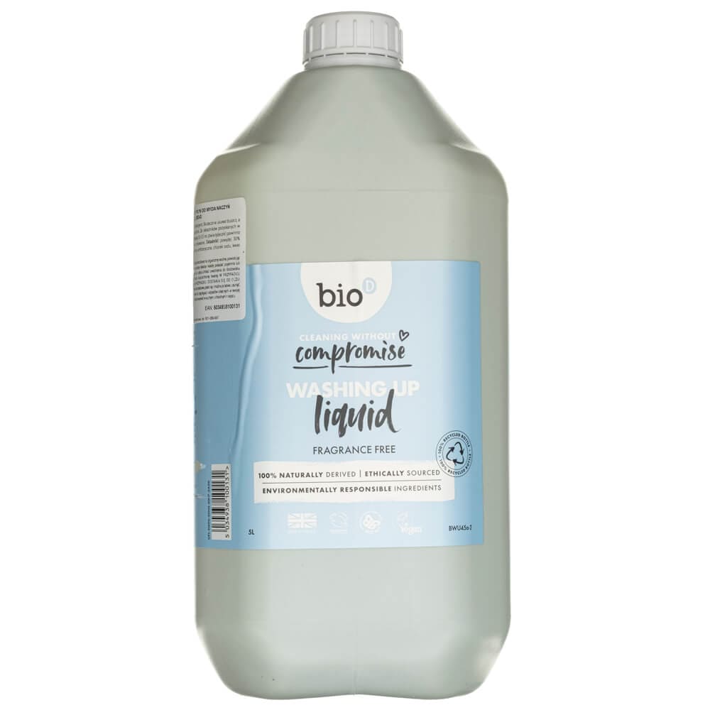 Bio-D Fragrance Free Washing Up Liquid - 5 L