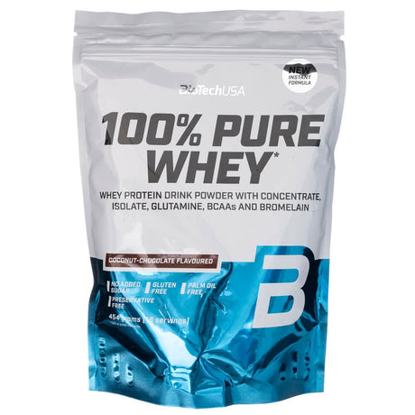 BioTech USA 100% Pure Whey, Chocolate-Coconut - 454 g