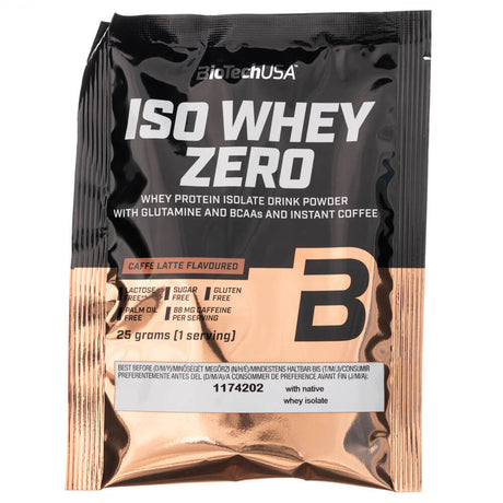 BioTech USA Iso Whey Zero, Caffé Latte Flavoured - 25 g