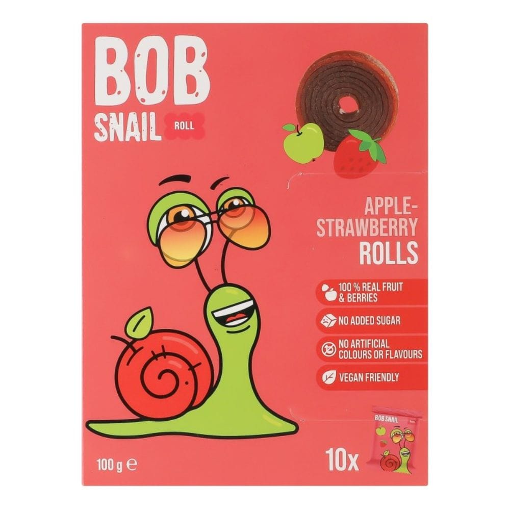 Bob Snail Apple & Strawberry Snack with No Added Sugar - 100 g