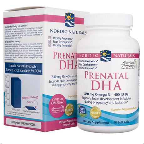 Nordic Naturals Prenatal DHA, Unflavored 830 mg - 90 Softgels