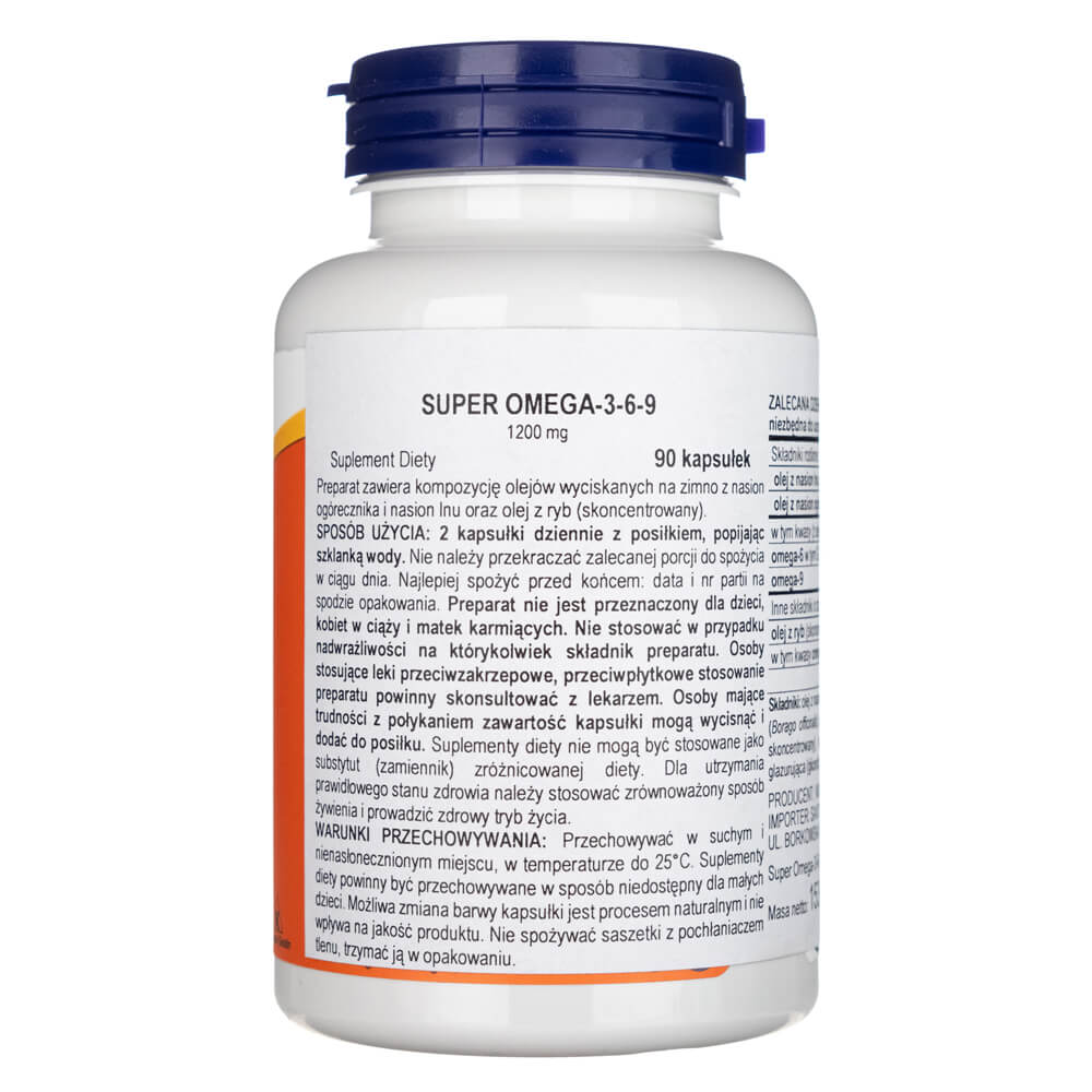 Now Foods Super Omega 3-6-9 1200 mg - 90 Softgels