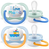 Philips Avent Ultra Air Pacifier 0-6 m, Boy - 2 Pieces