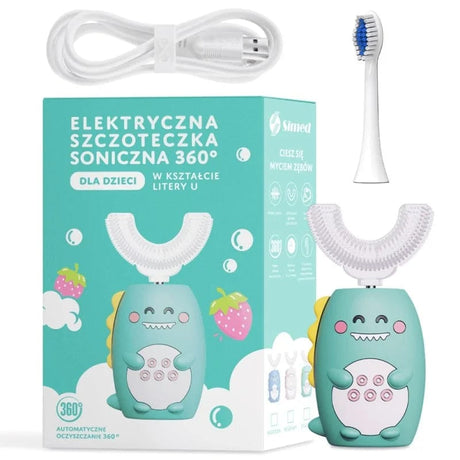 Simed Sonic Toothbrush 360 for Children U-shape 2 in 1 - Green