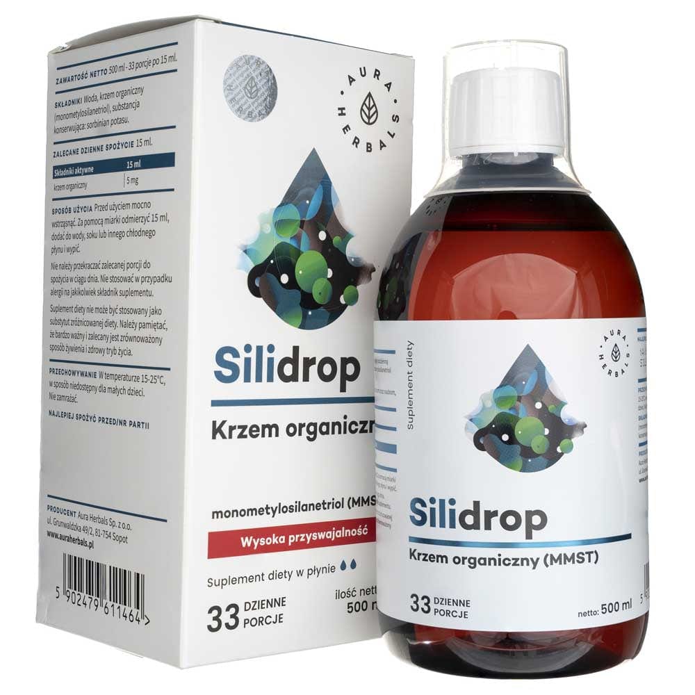 Aura Herbals Silidrop – organic silicon MMST liquid - 500 ml