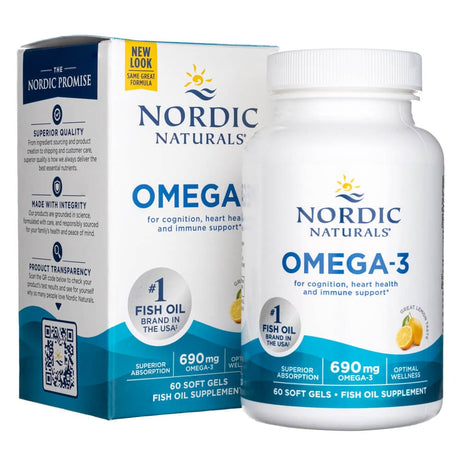 Nordic Naturals Omega-3 Lemon 345 mg - 60 Softgels