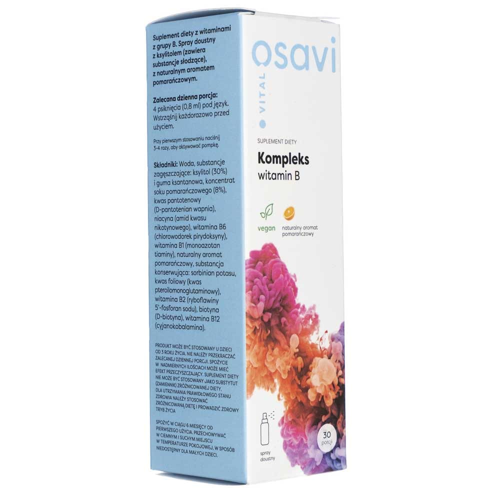 Osavi Vitamin B-complex, Oral Spray, Orange Flavour - 25 ml