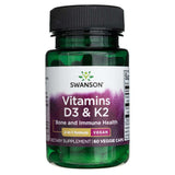 Swanson Vitamins D3 & K2 - 60 Veg Capsules